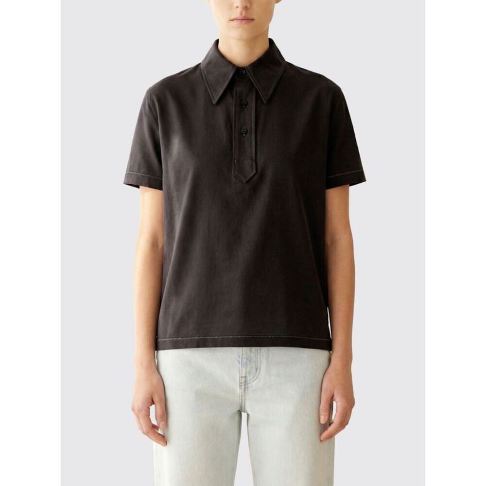 Maison Margiela Women Cupro Polo Shirt Maison Margiela